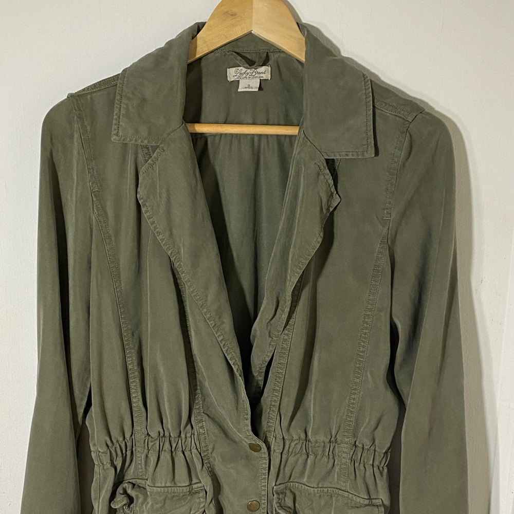 Lucky Brand Womens Jacket Green Utility Boho Size Small